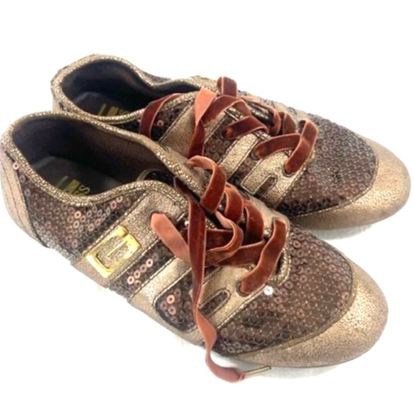 Guess Sequin Lace-Up Shoes - Picture 1 of 14